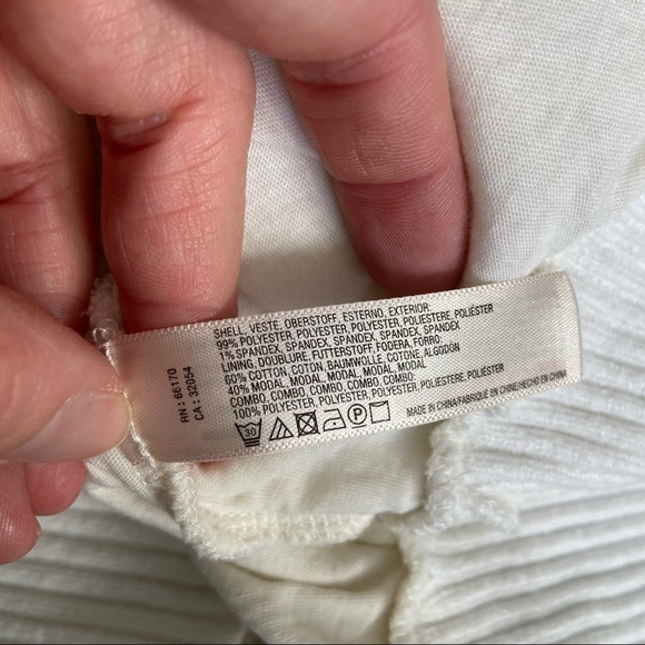 Anthropologie Saturday/Sunday Mission Ivory Quilted Lace Bomber Zip-up Jacket S - Picture 6 of 7